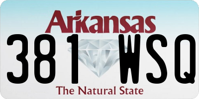 AR license plate 381WSQ