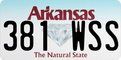 AR license plate 381WSS