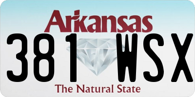 AR license plate 381WSX