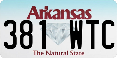 AR license plate 381WTC