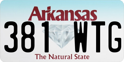 AR license plate 381WTG