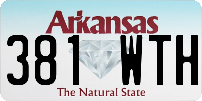 AR license plate 381WTH