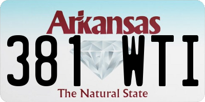 AR license plate 381WTI