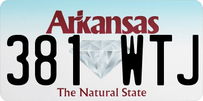 AR license plate 381WTJ