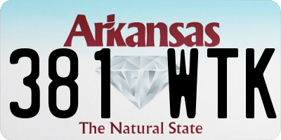 AR license plate 381WTK