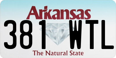 AR license plate 381WTL
