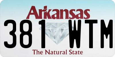 AR license plate 381WTM