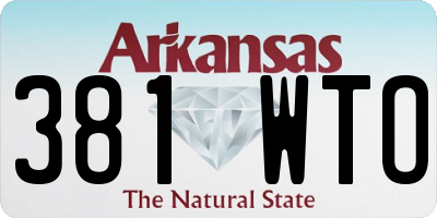 AR license plate 381WTO