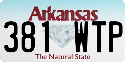 AR license plate 381WTP