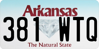 AR license plate 381WTQ