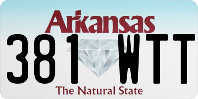 AR license plate 381WTT