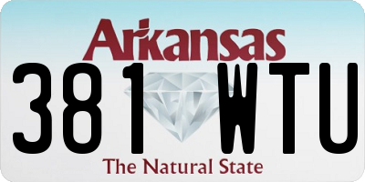AR license plate 381WTU