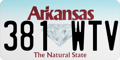 AR license plate 381WTV