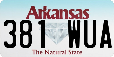 AR license plate 381WUA