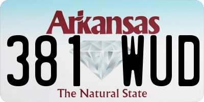 AR license plate 381WUD