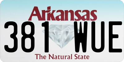 AR license plate 381WUE