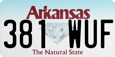 AR license plate 381WUF