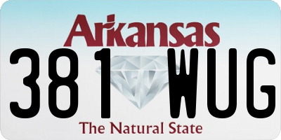 AR license plate 381WUG