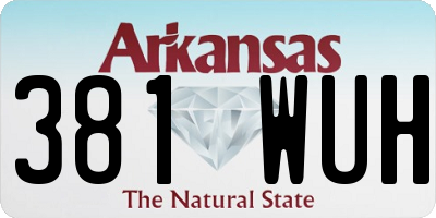 AR license plate 381WUH