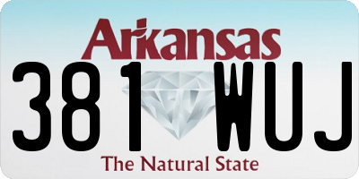 AR license plate 381WUJ