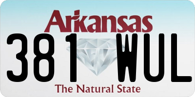 AR license plate 381WUL