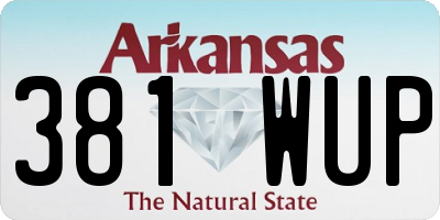 AR license plate 381WUP