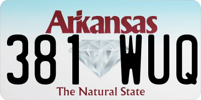 AR license plate 381WUQ