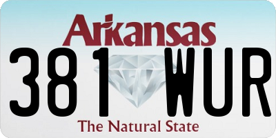 AR license plate 381WUR