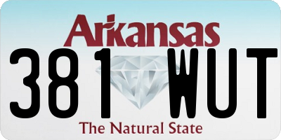 AR license plate 381WUT