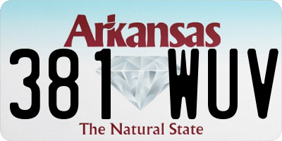 AR license plate 381WUV