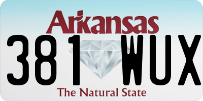AR license plate 381WUX