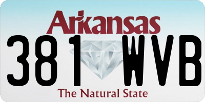 AR license plate 381WVB