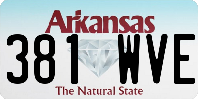 AR license plate 381WVE