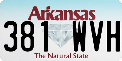 AR license plate 381WVH