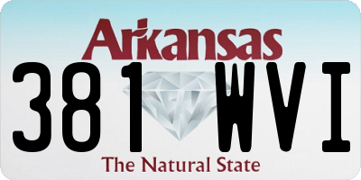 AR license plate 381WVI