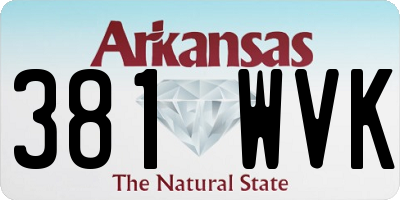 AR license plate 381WVK