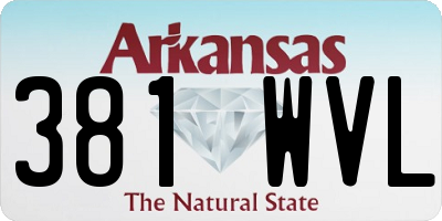 AR license plate 381WVL