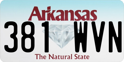 AR license plate 381WVN