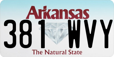 AR license plate 381WVY