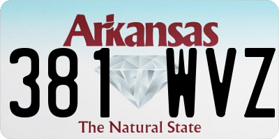 AR license plate 381WVZ