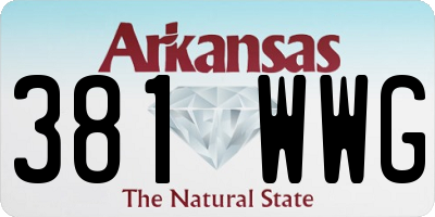 AR license plate 381WWG