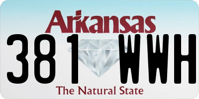 AR license plate 381WWH
