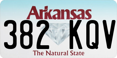 AR license plate 382KQV