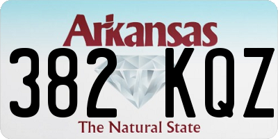 AR license plate 382KQZ