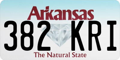 AR license plate 382KRI