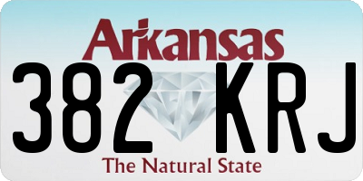 AR license plate 382KRJ
