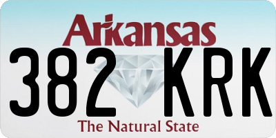 AR license plate 382KRK