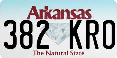 AR license plate 382KRO