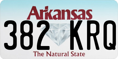 AR license plate 382KRQ