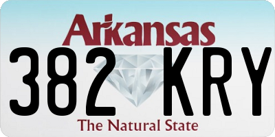 AR license plate 382KRY